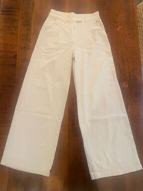 American Eagle Wide Leg Cream Pants